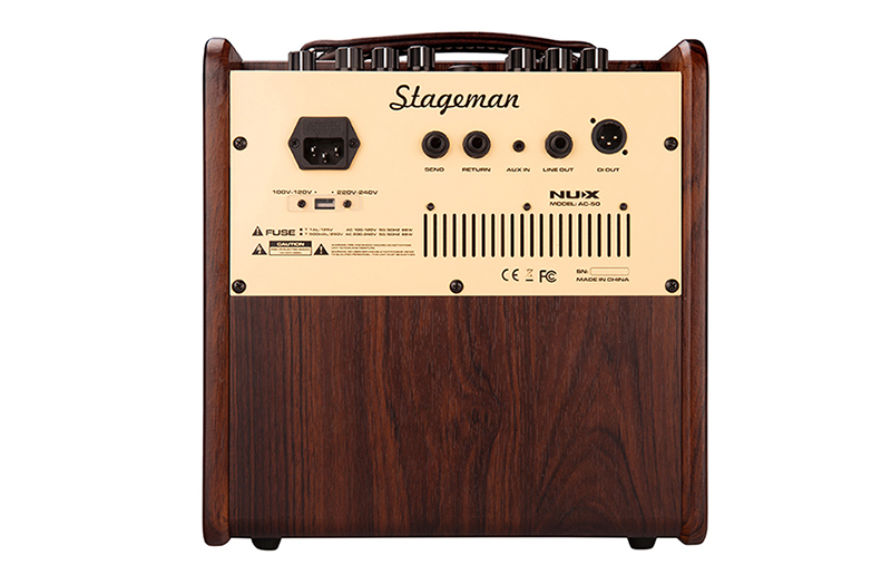 Комбоусилитель для акустической гитары, 50Вт, цифровой Nux Cherub AC50 Stageman в магазине Music-Hummer