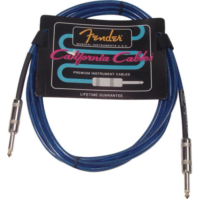 FENDER 10' CALIFORNIA CABLE LAKE PLACID BLUE инструментальный кабель, 3 м, бескислородная медь, цвет синий в магазине Music-Hummer