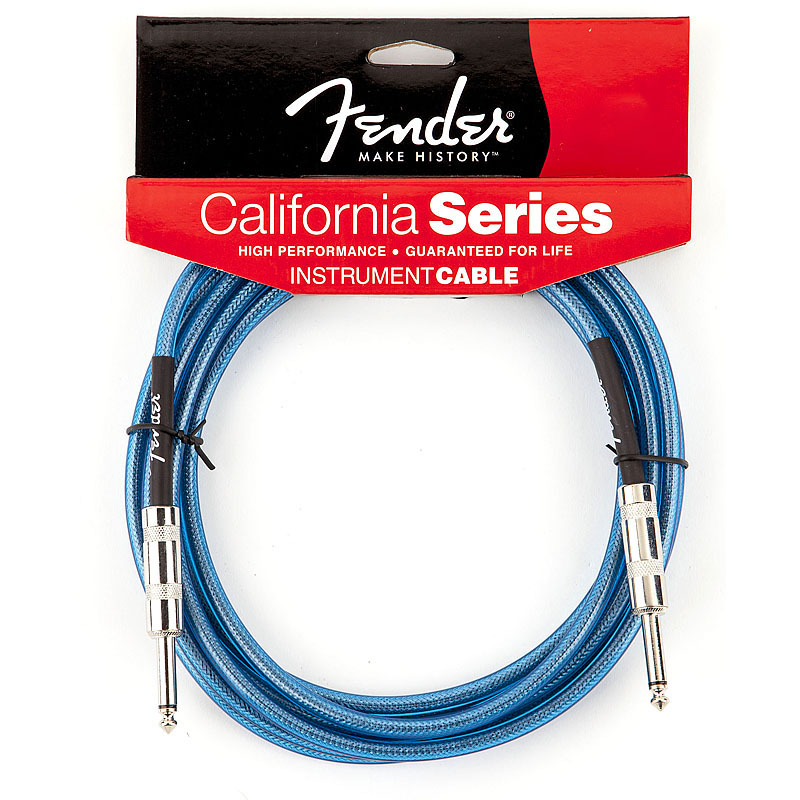 FENDER 15' CALIFORNIA INSTRUMENT CABLE LAKE PLACID BLUE инструментальный кабель в магазине Music-Hummer