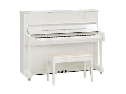 Yamaha U1J PWHC пианино 121см., цвет белый, полированное, с банкеткой в магазине Music-Hummer