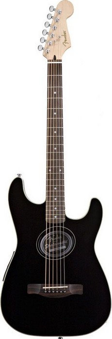 Электроакустическая гитара FENDER STRATACOUSTIC BLACK (V2) в магазине Music-Hummer
