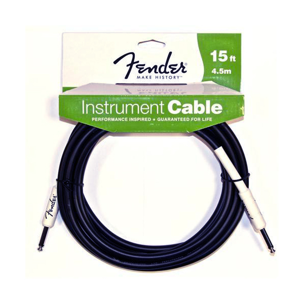 FENDER PERFORMANCE SERIES INSTRUMENT CABLE 15' BLACK инструментальный кабель 4,5 метра в магазине Music-Hummer