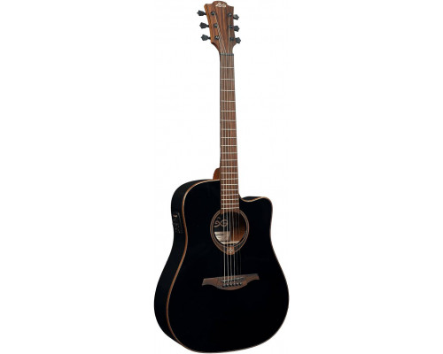 Фото LAG T-118D CE-BLK - Гитара электроакустическая шестиструнная Лаг