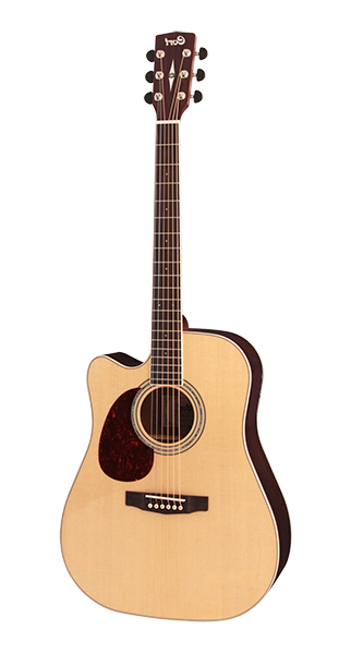 MR710F-LH-NS MR Series Электро-акустическая гитара леворукая, с вырезом, цвет натуральный, Cort в магазине Music-Hummer