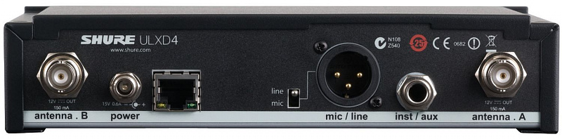 SHURE ULXD4E K51 606 - 670 MHz цифровой приемник серии ULXD в магазине Music-Hummer