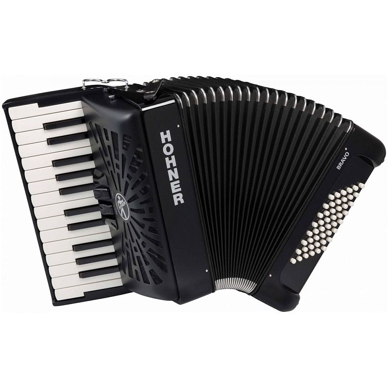 Фото HOHNER Bravo II 48 black - Аккордеон 1/2 Хонер
