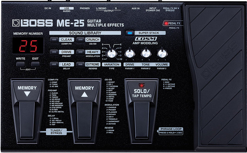 Boss ME-25 гитарный процессор в магазине Music-Hummer