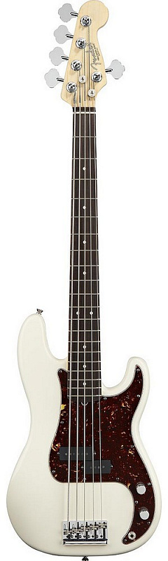 Бас-гитара FENDER AMERICAN STANDARD PRECISION BASS V 2012 RW OLYMPIC WHITE в магазине Music-Hummer