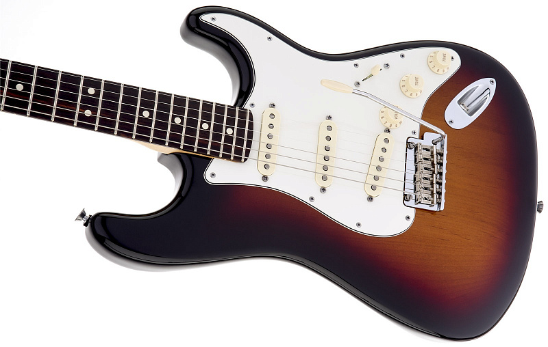 Fender Classic Series '60s Stratocaster Lacquer Rosewood Fingerboard 3-Color Sunburs электрогитара с кейсом в магазине Music-Hummer
