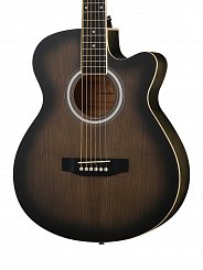 HS-4040-TBS Акустическая гитара, с вырезом, коричневый санберст, Naranda