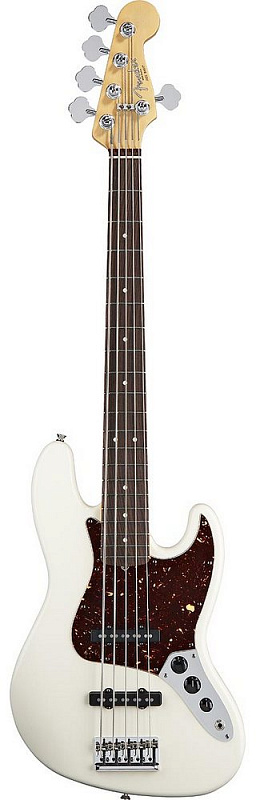 Бас-гитара FENDER AMERICAN STANDARD JAZZ BASS V 2012 RW OLYMPIC WHITE в магазине Music-Hummer