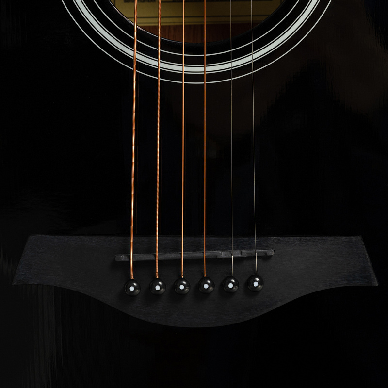 Электроакустическая гитара ROCKDALE Aurora D3 C BK E Gloss в магазине Music-Hummer