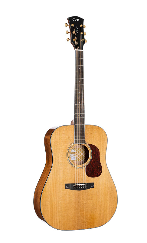 Фото GOLD-D6-WCASE-NAT Gold Series Акустическая гитара, цвет натуральный глянцевый, с футляром, Cort
