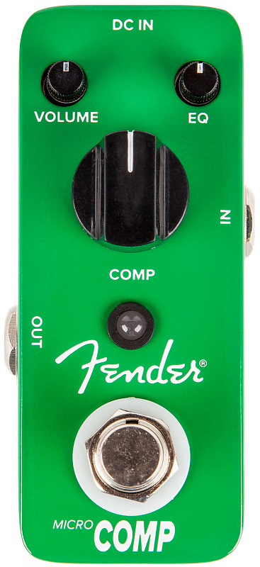 FENDER Micro Compressor, Green Гитарная мини-педаль в магазине Music-Hummer