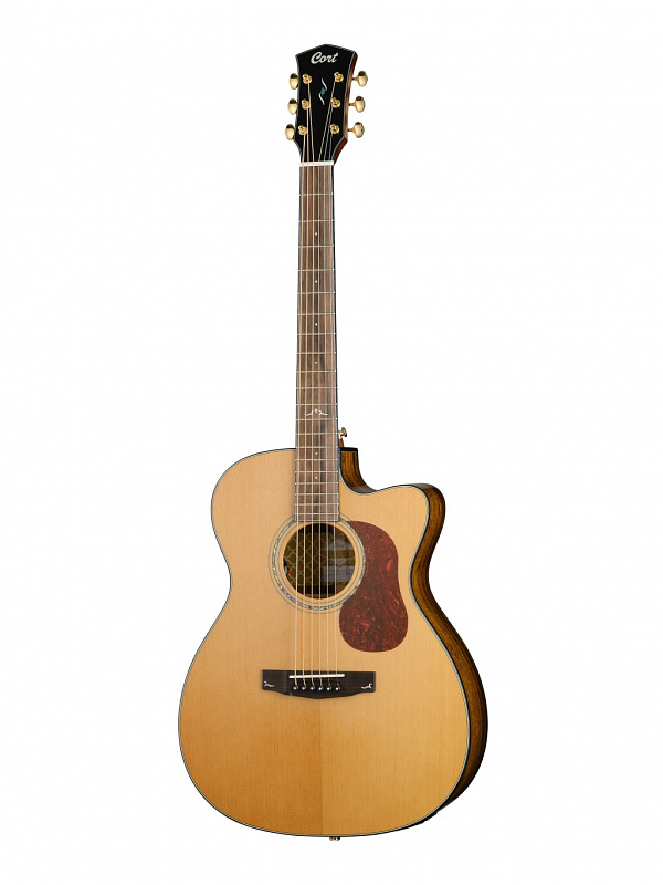 Gold-OC6-Bocote-WCASE-NAT Gold Series Электро-акустическая гитара, цвет натуральный, с чехлом, Cort в магазине Music-Hummer