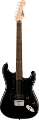 Электрогитара FENDER SQUIER Sonic Stratocaster HT H, Laurel Fingerboard, Black Pickguard, Black