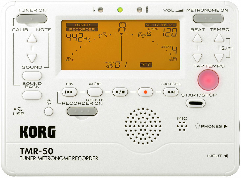 KORG TMR-50-PW, портативный рекордер/тюнер/метроном в магазине Music-Hummer