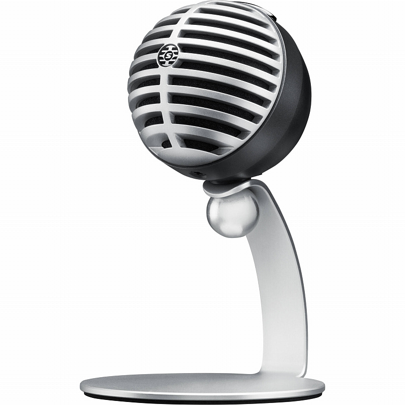 SHURE MV5-LTG цифровой конденсаторный микрофон для записи на компьютер и устройства Apple, цвет серый в магазине Music-Hummer