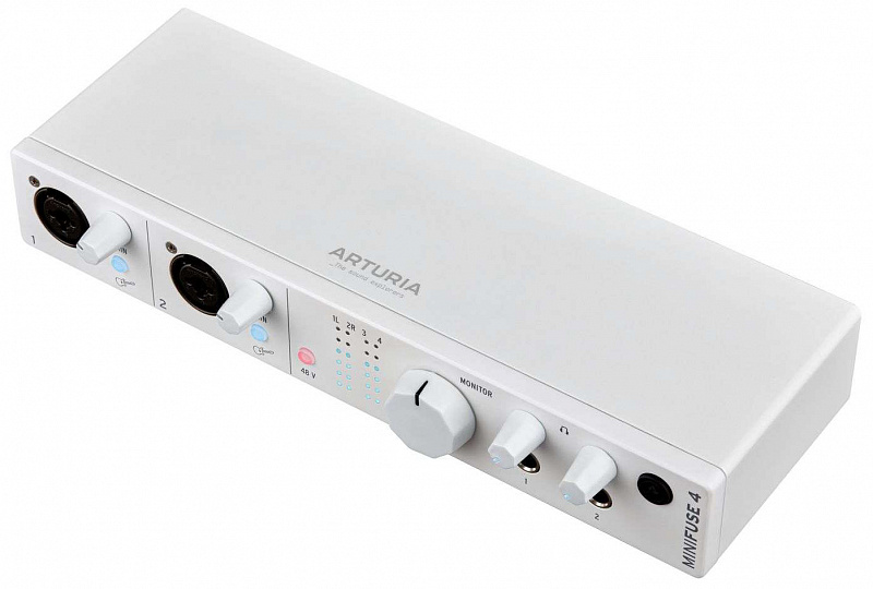 Внешняя звуковая карта с USB Arturia MiniFuse 4 White в магазине Music-Hummer