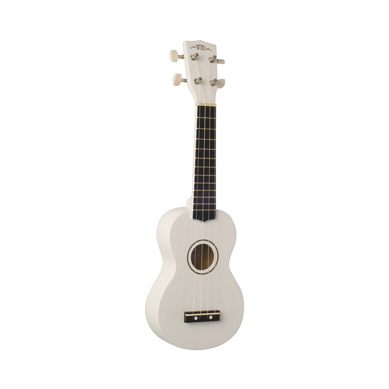 WIKI UK10G WHT -  гитара укулеле сопрано, клен, цвет белый глянец, чехол в комплекте в магазине Music-Hummer