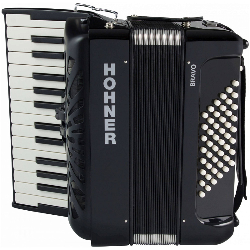 Фото HOHNER Bravo II 48 black - Аккордеон 1/2 Хонер
