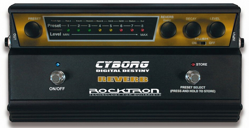 ROCKTRON CYBORG REVERB цифровая гитарная педаль эффектов REVERB в магазине Music-Hummer