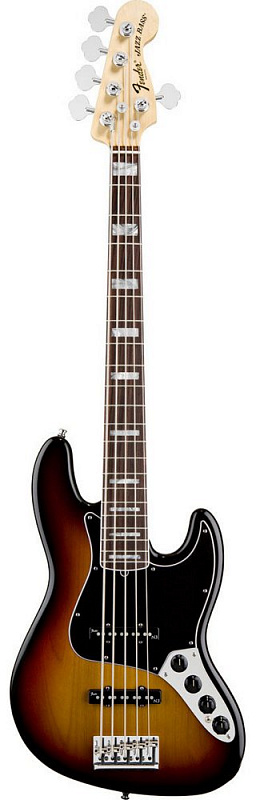 Бас-гитара FENDER AMERICAN DELUXE JAZZ BASS V RW 3-Color Sunburst в магазине Music-Hummer