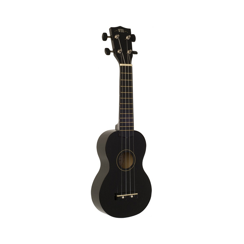 WIKI UK10G BK -  гитара укулеле сопрано, клен, цвет черный глянец, чехол в комплекте в магазине Music-Hummer