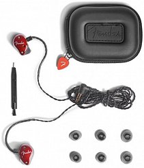 FENDER FXA6 PRO IEM- RED головные телефоны с 9,25мм драйвером, HDBA твиттером и бас портом
