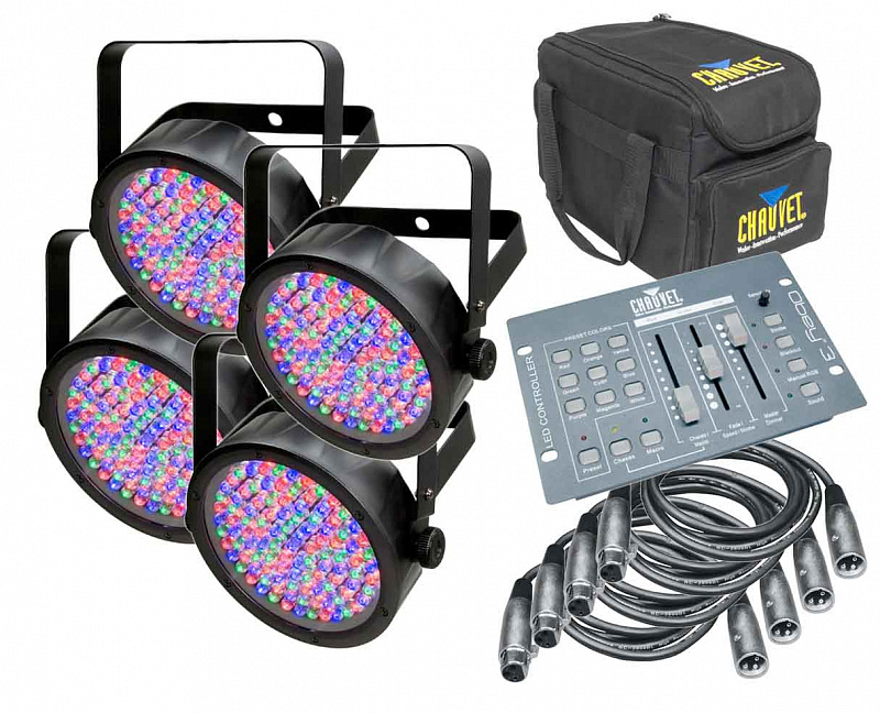 CHAUVET Slim Pack 56 Комплект из 4 прожекторов, пульта, сумки и 4 кабелей в магазине Music-Hummer