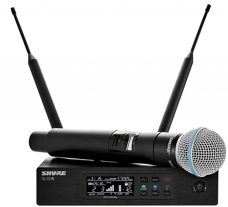 SHURE QLXD24E/SM58 K51 606 - 670 MHz вокальная радиосистема с ручным передатчиком SM58 в магазине Music-Hummer