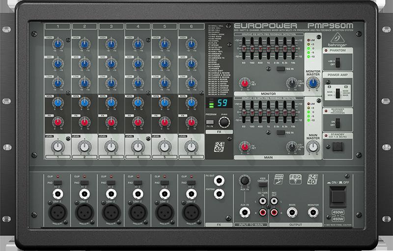 Фото Микшер со встроенным усилителем Behringer EUROPOWER PMP960M