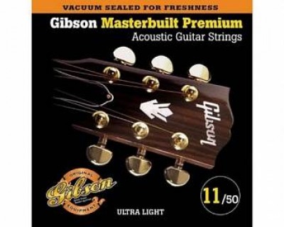 GIBSON SAG-MB11 MASTERBUILT PHOSPHOR BR .011-.050 струны для акустической гитары в магазине Music-Hummer