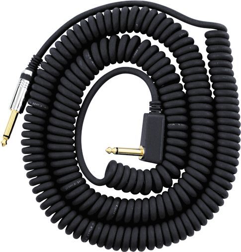 VOX Vintage Coiled Cable VCC-90BK гитарный кабель, чёрный в магазине Music-Hummer
