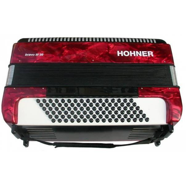 HOHNER Bravo III 96 red - Аккордеон 7/8 Хонер в магазине Music-Hummer