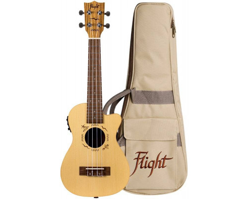 Фото Укулеле концерт FLIGHT DUC328 CEQ SP/ZEB