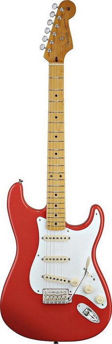 Фото Электрогитара FENDER AMERICAN VINTAGE HOT ROD '50S STRATOCASTER MN FIESTA RED