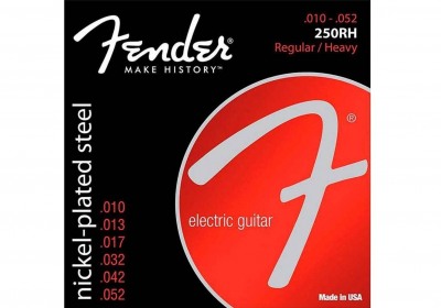 FENDER STRINGS NEW SUPER 250RH NPS BALL END 10-52, струны для электрогитары, стальные с никелевым покрытием в магазине Music-Hummer