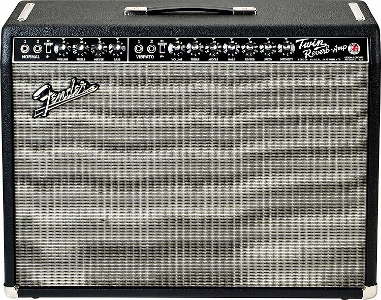 Фото FENDER `65 TWIN REVERB 85 WATTS 2-12` JENSEN BLACK TOLEX
