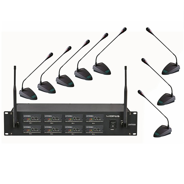 Многоканальная радиосистема, 8 головных микрофонов OPUS 808HS 2022 в магазине Music-Hummer