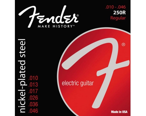 FENDER STRINGS NEW SUPER 250R NPS BALL END 10-46, струны для электрогитары, стальные с никелевым покрытием в магазине Music-Hummer