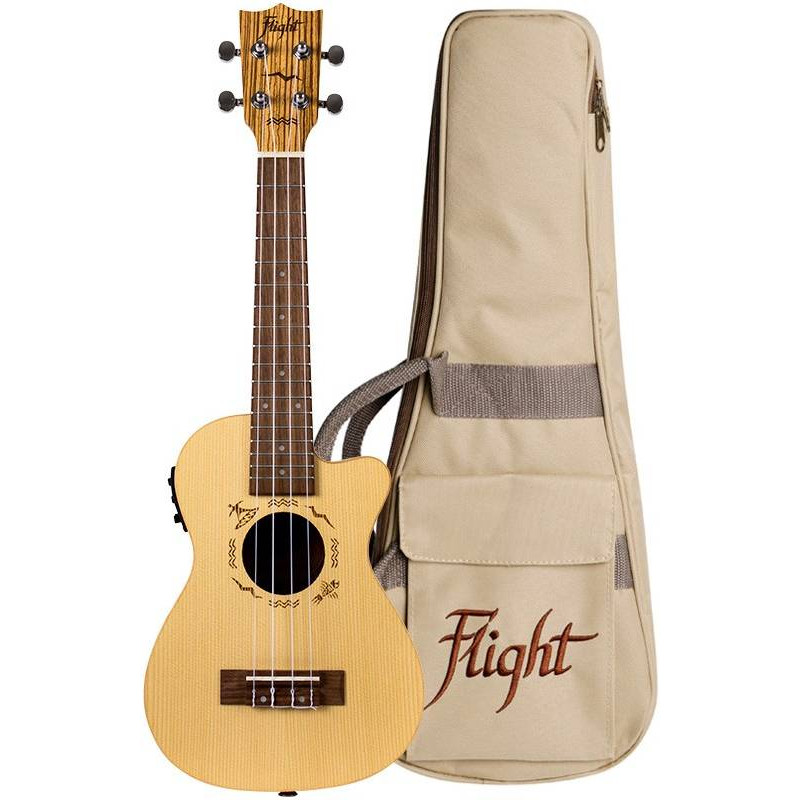 Фото Укулеле концерт FLIGHT DUC328 CEQ SP/ZEB