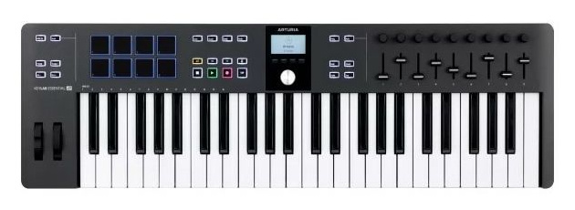 Фото MIDI-клавиатура Arturia KeyLab Essential 49 mk3 Black, чёрный