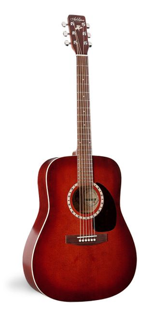 Art & Lutherie CW SPRUCE BURGUNDY QI  электроакустическая  гитара Dreadnought, цвет - красный в магазине Music-Hummer