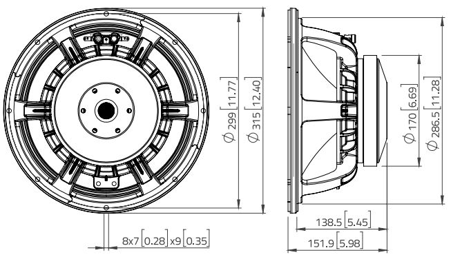 Фото Динамик Lavoce WAF122.50-8 12" 700 Вт 8 Ом
