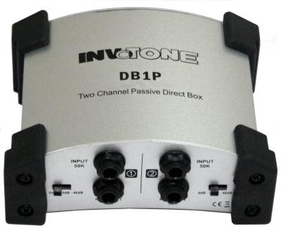 Invotone DB1P - пассивный двухканальный директ бокс, цвет серебрянный в магазине Music-Hummer
