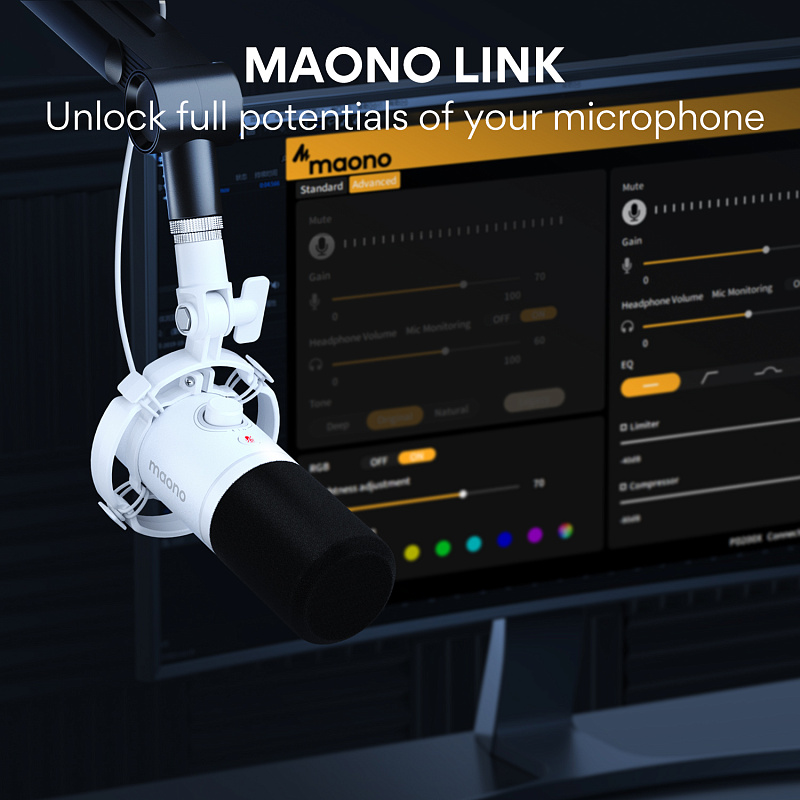 Фото Микрофон Maono PD200X (white)