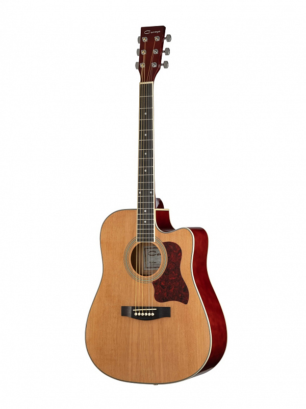 Акустическая гитара, с вырезом, цвет натуральный, Caraya F641-N в магазине Music-Hummer