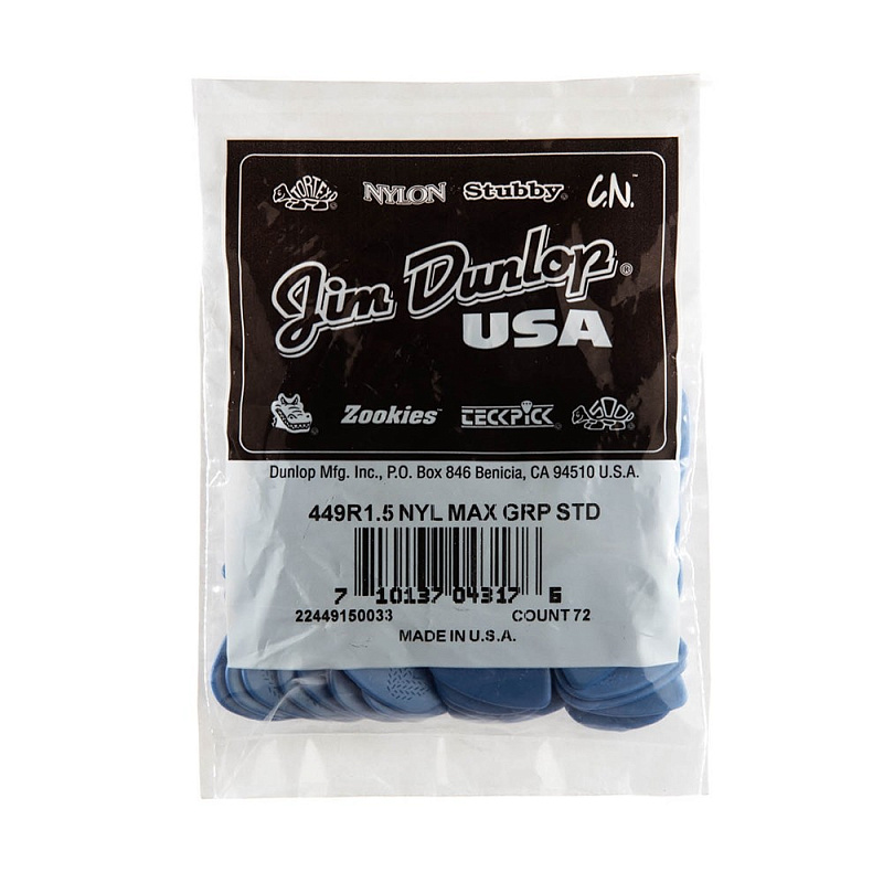 Фото Dunlop 449R1.5 Nylon Max Grip Standard