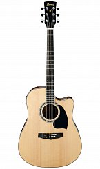 IBANEZ PF17ECE-LG DREADNOUGHT электроакустическая гитара, цвет натуральный